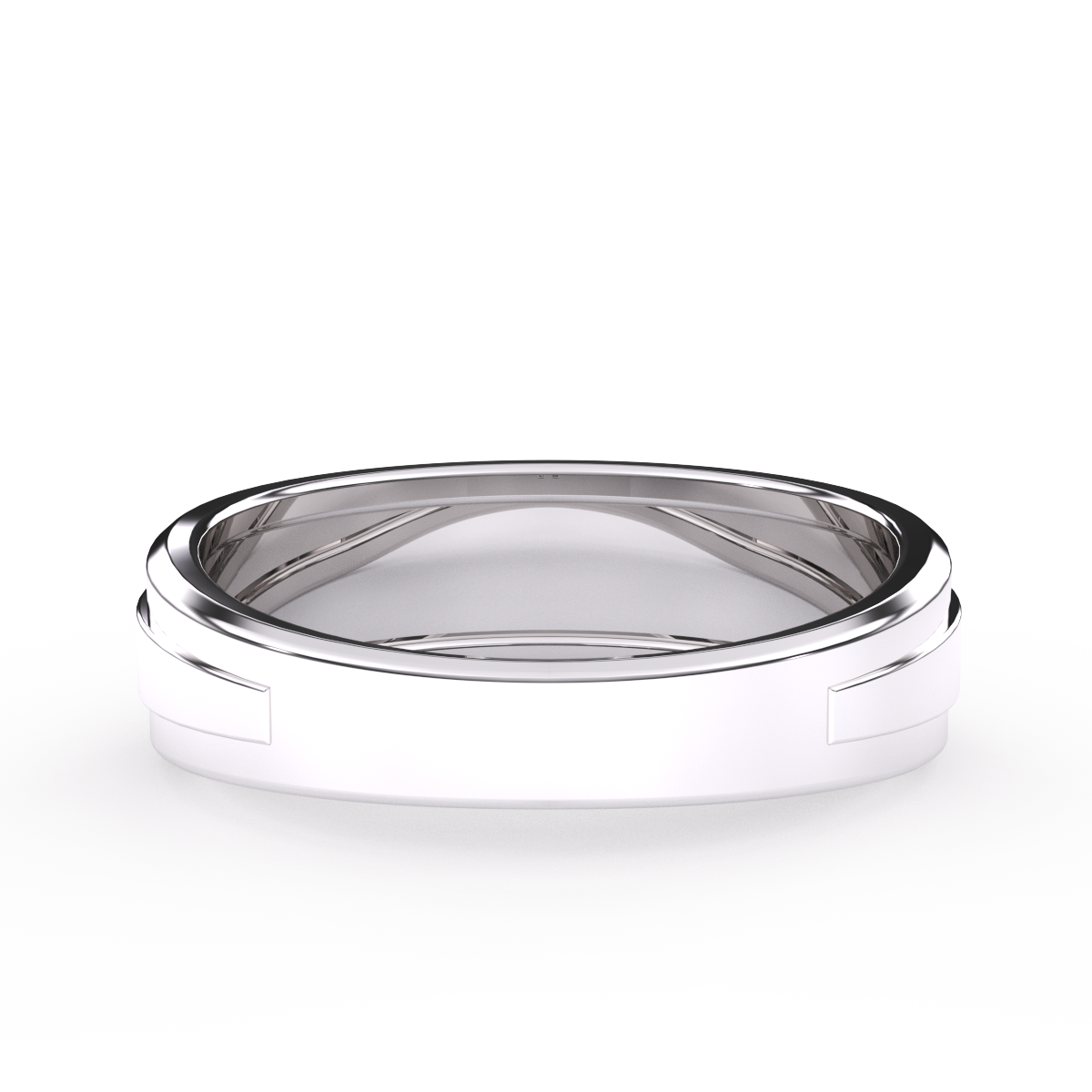 Minimalist Colorless Diamond Wedding Band